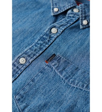 Superdry Essential denim shirt blue