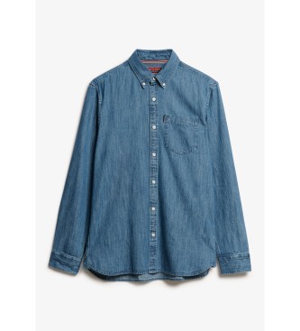 Superdry Essential denim shirt blue