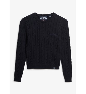 Superdry Essentials Slim marinebl trje