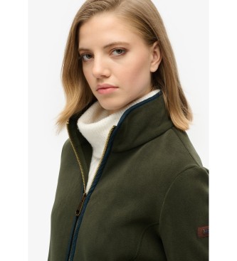 Superdry Estate Full Zip Fleece zielony