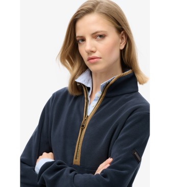 Superdry Estate Fleece Half Zip Fleece navy