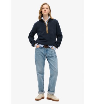 Superdry Estate Fleece Half Zip Fleece navy