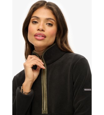 Superdry Estate Fleece Half Zip Fleece black