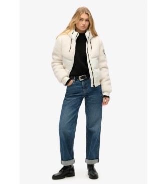 Superdry Hibridna jakna Everest izstopajoče bele barve