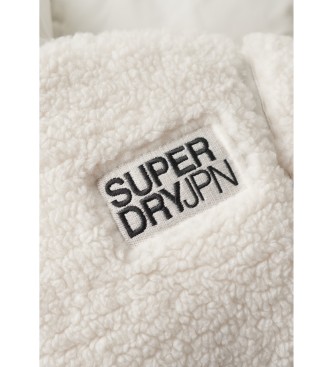 Superdry Hibridna jakna Everest izstopajoče bele barve