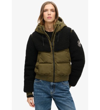 Superdry Giubbotto bomber ibrido verde Everest