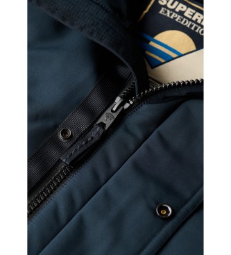 Superdry Everest Bomberjacke aus Kunstfell, navy