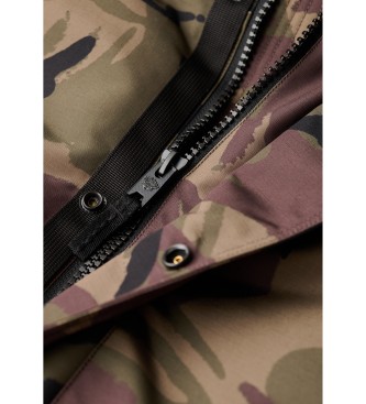 Superdry Everest camouflage bomberjack van imitatiebont