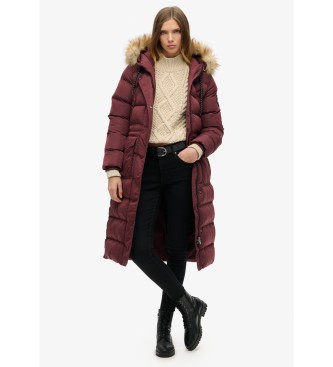 Superdry Everest lilac faux fur coat lilac