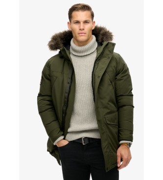 Superdry Parka in pelliccia sintetica verde Everest  