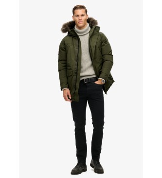 Superdry Parka in pelliccia sintetica verde Everest  