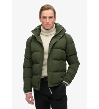 Superdry Everest Hooded Quilted Jacket green