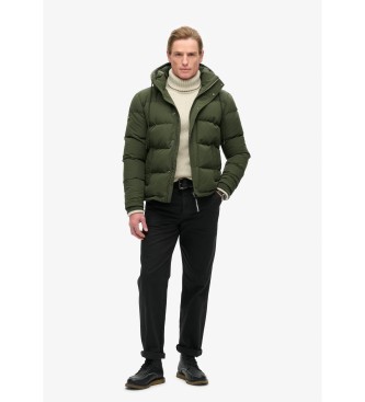 Superdry Everest gewatteerd jack met capuchon groen