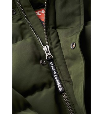 Superdry Everest Hooded Quilted Jacket green