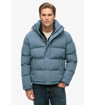 Superdry Casaco Everest curto com capuz Puffer azul