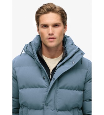 Superdry Casaco Everest curto com capuz Puffer azul