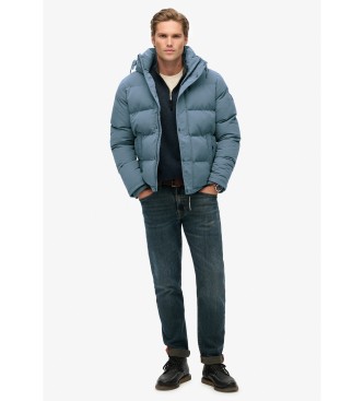 Superdry Casaco Everest curto com capuz Puffer azul