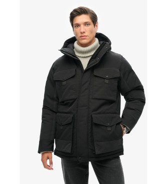 Superdry Taktična parka Everest črna