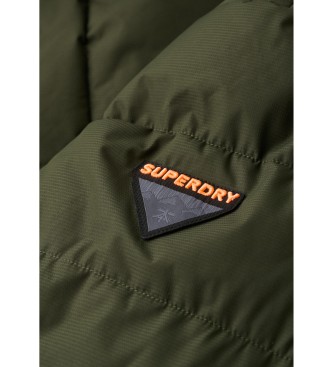 Superdry Quilted hooded jacket Expedition green