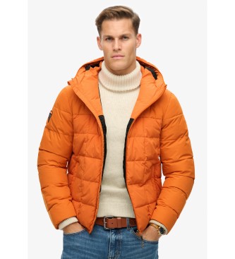 Superdry Quilted hooded jacket Expedition orange