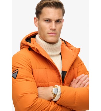 Superdry Quilted hooded jacket Expedition orange