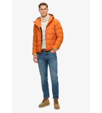 Superdry Quilted hooded jacket Expedition orange