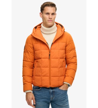 Superdry Quilted hooded jacket Expedition orange