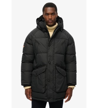 Superdry Parka acolchoada Expedition preta