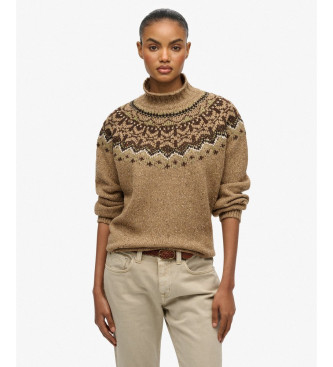 Superdry Fairisle-trje, brun