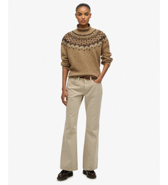 Superdry Fairisle-trje, brun