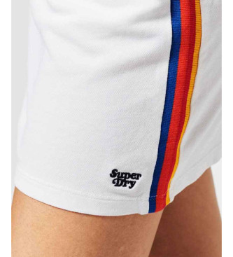 Superdry Falda de hockey a rayas con logotipo Vintage Logo blanco