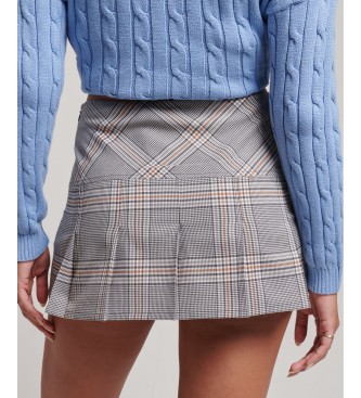 Superdry Grey plaid pleated skirt 1/2