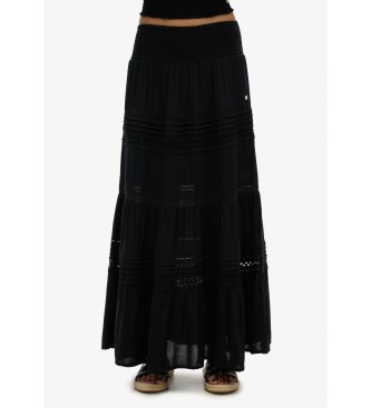 Superdry Falda Ibiza negro