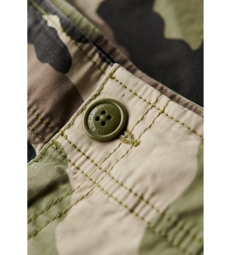 Superdry Green military midi skirt