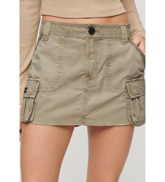 Superdry Skirt Utility Parachute taupe