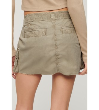 Superdry Skirt Utility Parachute taupe