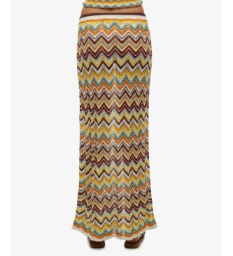Superdry Flerfärgad Zigzag Column-kjol