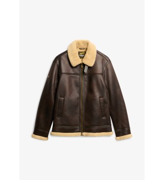 Superdry Aviatorjas in imitatievacht bruin