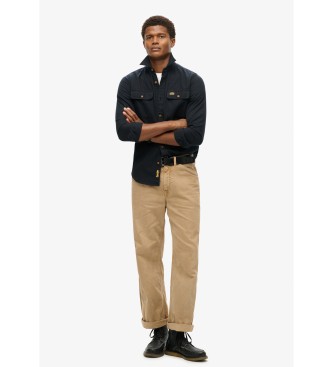 Superdry Flannel arbejdsskjorte sort