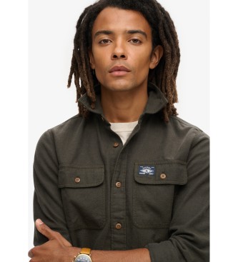 Superdry Camisa Flannel Work verde