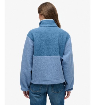 Superdry Forro polar Colour Block Pull Over azul