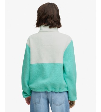 Superdry Forro polar Colour Block Pull Over turquesa