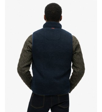 Superdry Polarni telovnik Outdoor mornarsko modre barve