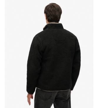 Superdry Outdoor Full Fleecejacke, schwarz