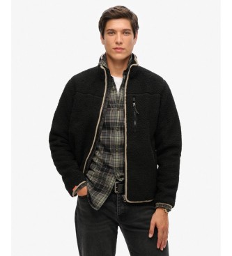 Superdry Outdoor Full Fleecejacke, schwarz