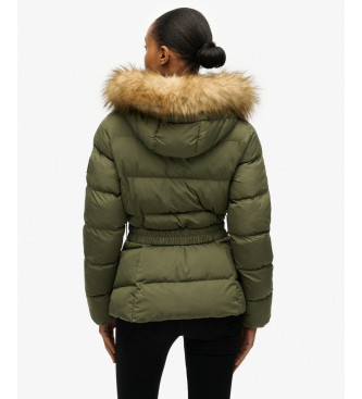 Superdry Chaqueta Fuji Belted Puffer verde