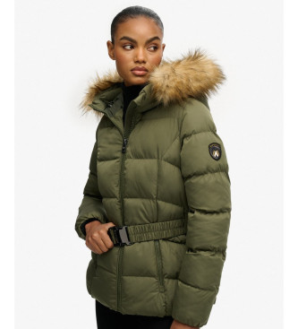 Superdry Chaqueta Fuji Belted Puffer verde