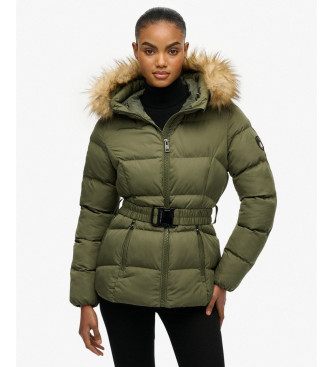 Superdry Chaqueta Fuji Belted Puffer verde