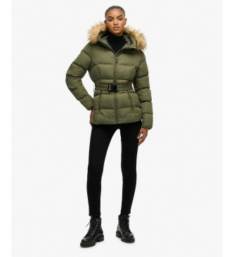 Superdry Chaqueta Fuji Belted Puffer verde