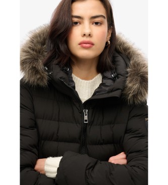 Superdry Mantello nero lungo Fuji